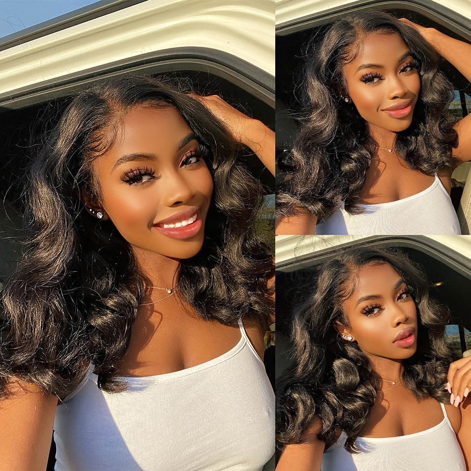Tax Return Body Wave 4*4 Bob Wig Human Hair 100% HD Transparent Preplucked 4X4 Short Bob Remy Brazilian Wigs On Choice For Women